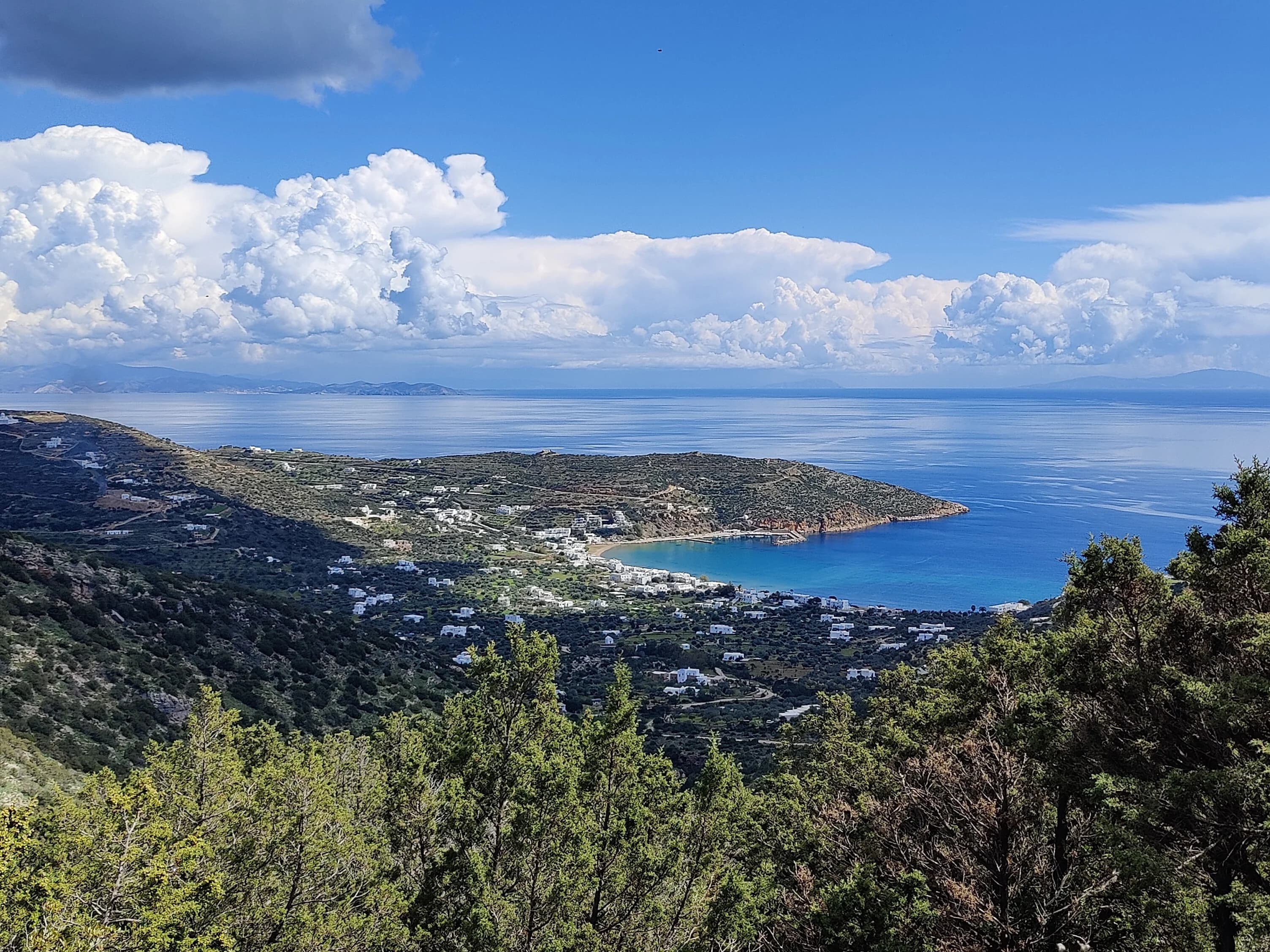 Panoramic view of Sifnos island, Cyclades, Greece